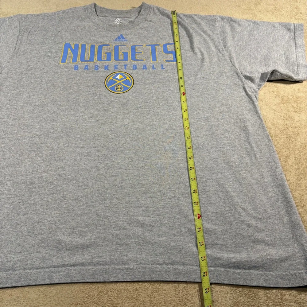 Denver Nuggets Adidas Grey Team‎ Logo Tee 
